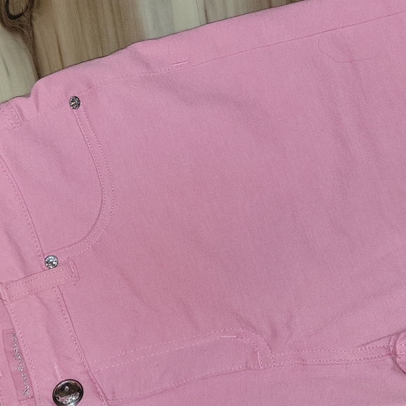 Light Pink Barbiecore Capri Jeggings - Picture 6 of 13